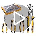 INGCO 4Pcs Pliers Set 8 Inch Combination Plier 7 Inch Diagonal Cutting Plier 6 Inch Long Nose 10 Inch Pump with Stackable Plastic Box HKTV01P041