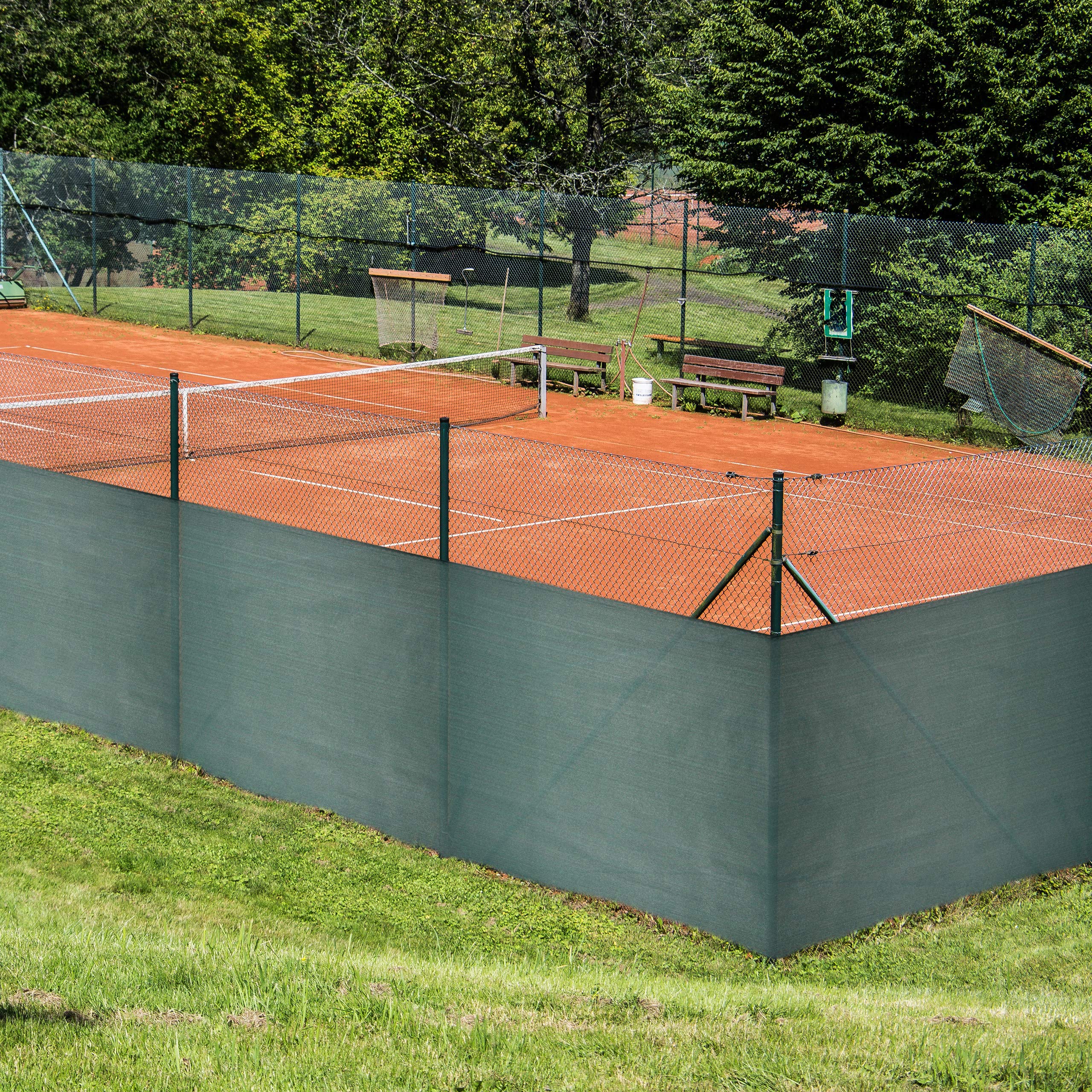 Relaxdays Fence Netting, Privacy Shield For Fences & Railing, HDPE Net, UV-resistant, Weatherproof, 2 x 6 m, Green