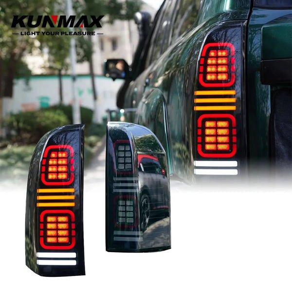 2PCs Car Tail Light Assembly For Nissan Patrol Y61 2006-2022 LED Brake Flowing Water Flicker Plug and Play Tail Lamps Taillights