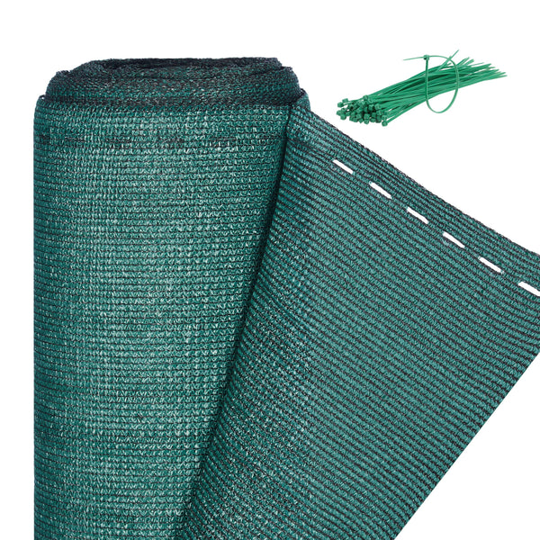 Relaxdays Fence Netting, Privacy Shield for Fences & Railing, HDPE Net, UV-Resistant, Weatherproof, 1.8 x 30 m, Green