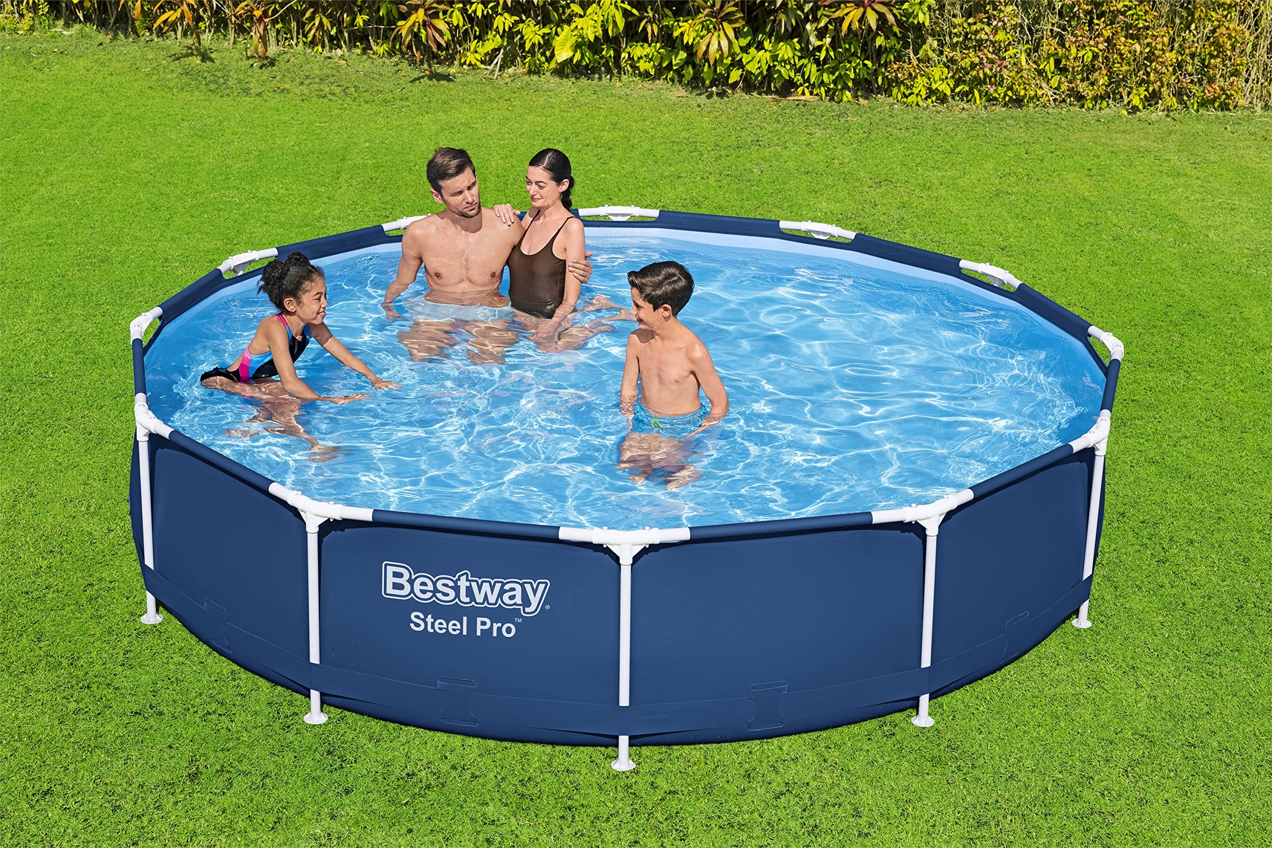 Bestway Steel Pro Swimming Pool Set | Above Ground Round Paddling Pool, 10’ x 30"