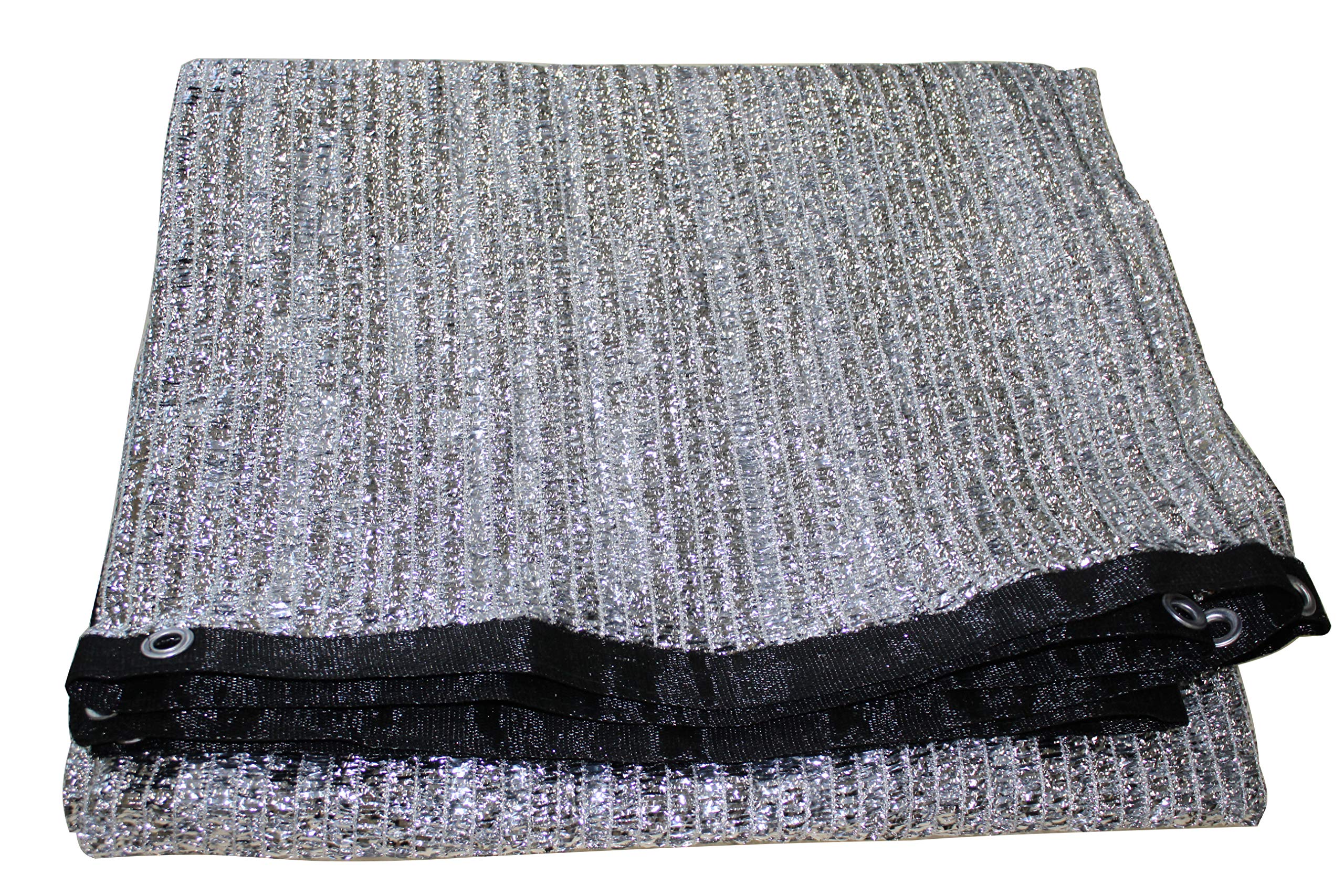 JEXUSUY 70% 10 ft x 20 ft Aluminet Shade Cloth Panels with Grommets