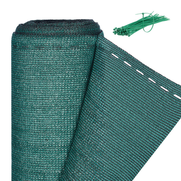 Relaxdays Fence Netting, Privacy Shield For Fences & Railing, HDPE Net, UV-resistant, Weatherproof, 2 x 6 m, Green