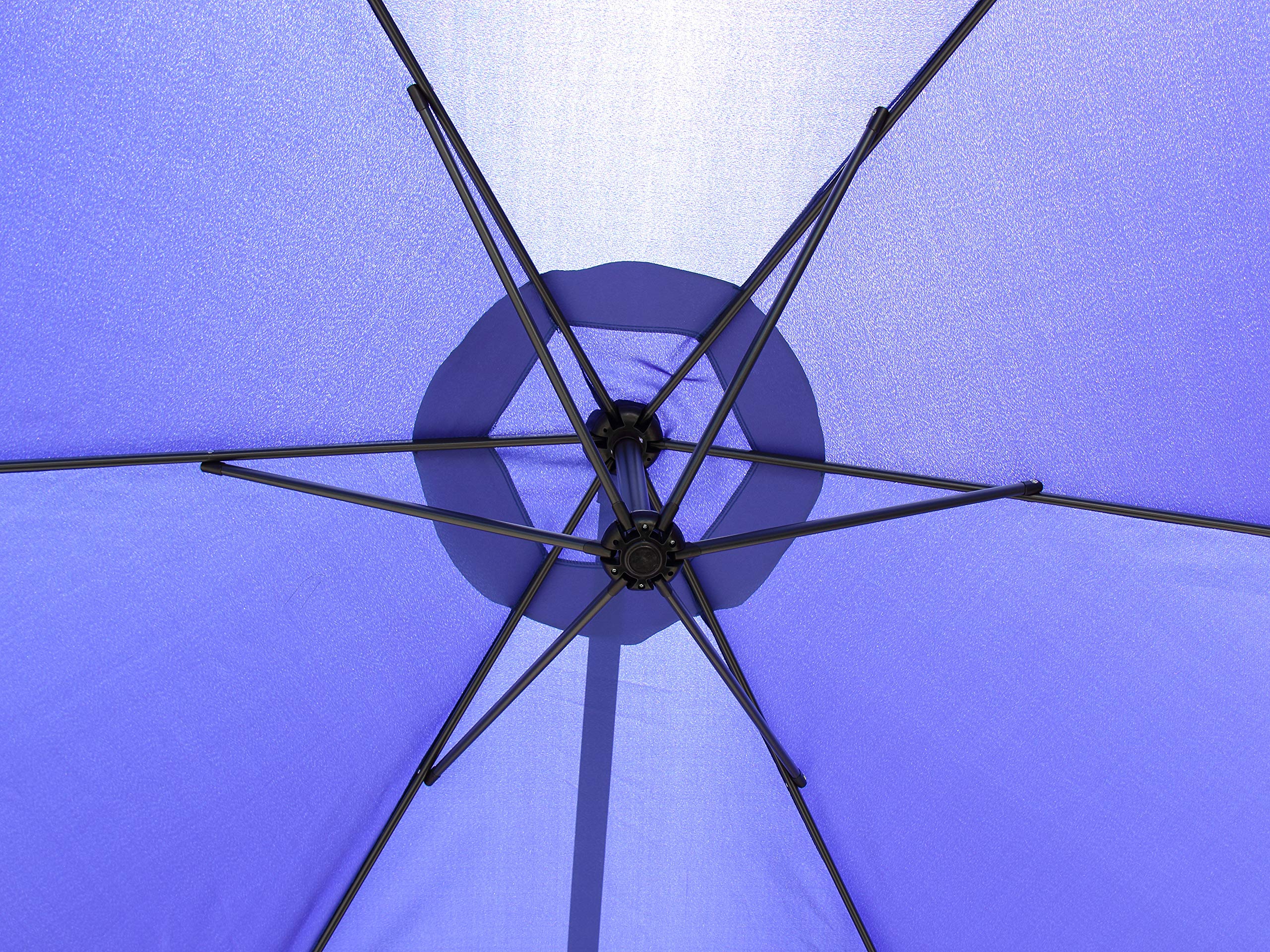 All Seasons Gazebos Ross James premium garden parasol umbrella with crank handle including base weight (Green)