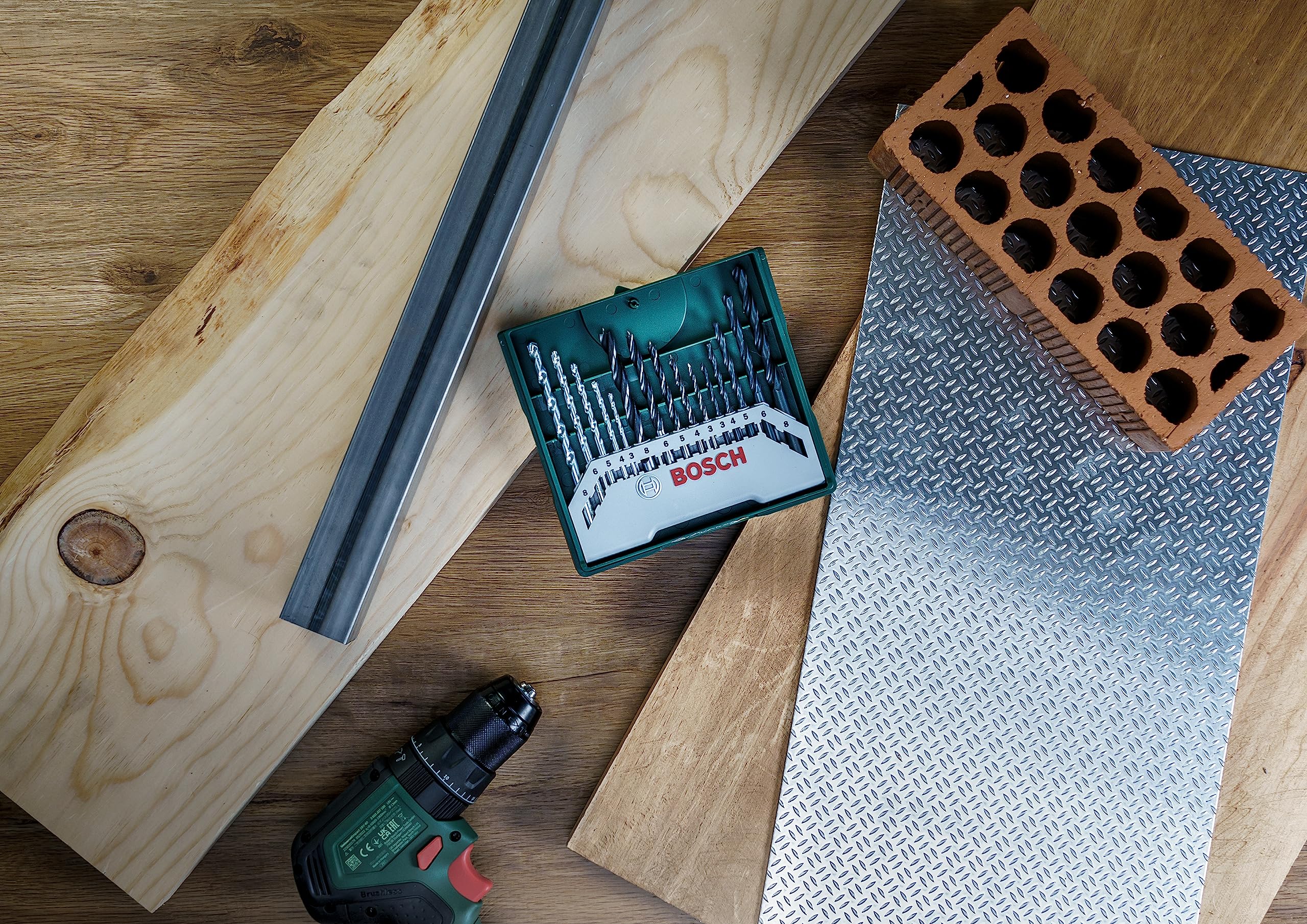 Bosch 70-Pieces X-Line Titanium Drill and Screwdriver Bit Set (for Wood, Masonry and Metal, Accessories Drills)