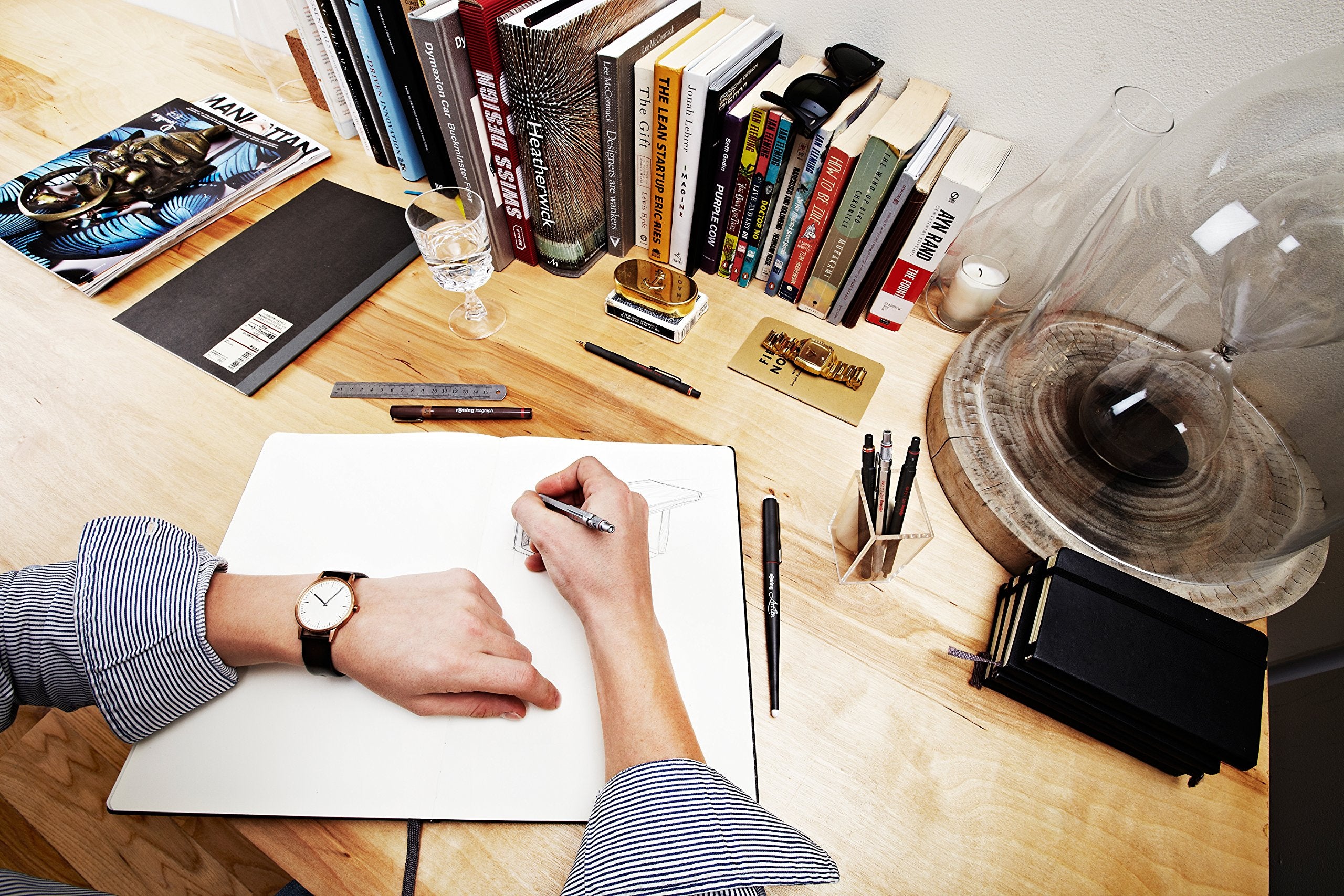 rOtring Isograph Pen Set Technical Pen & Pencil College Set | 3 Pens (0.20mm0.30mm0.50mm) and Mechanical Pencil (0.5mm) + Accessories