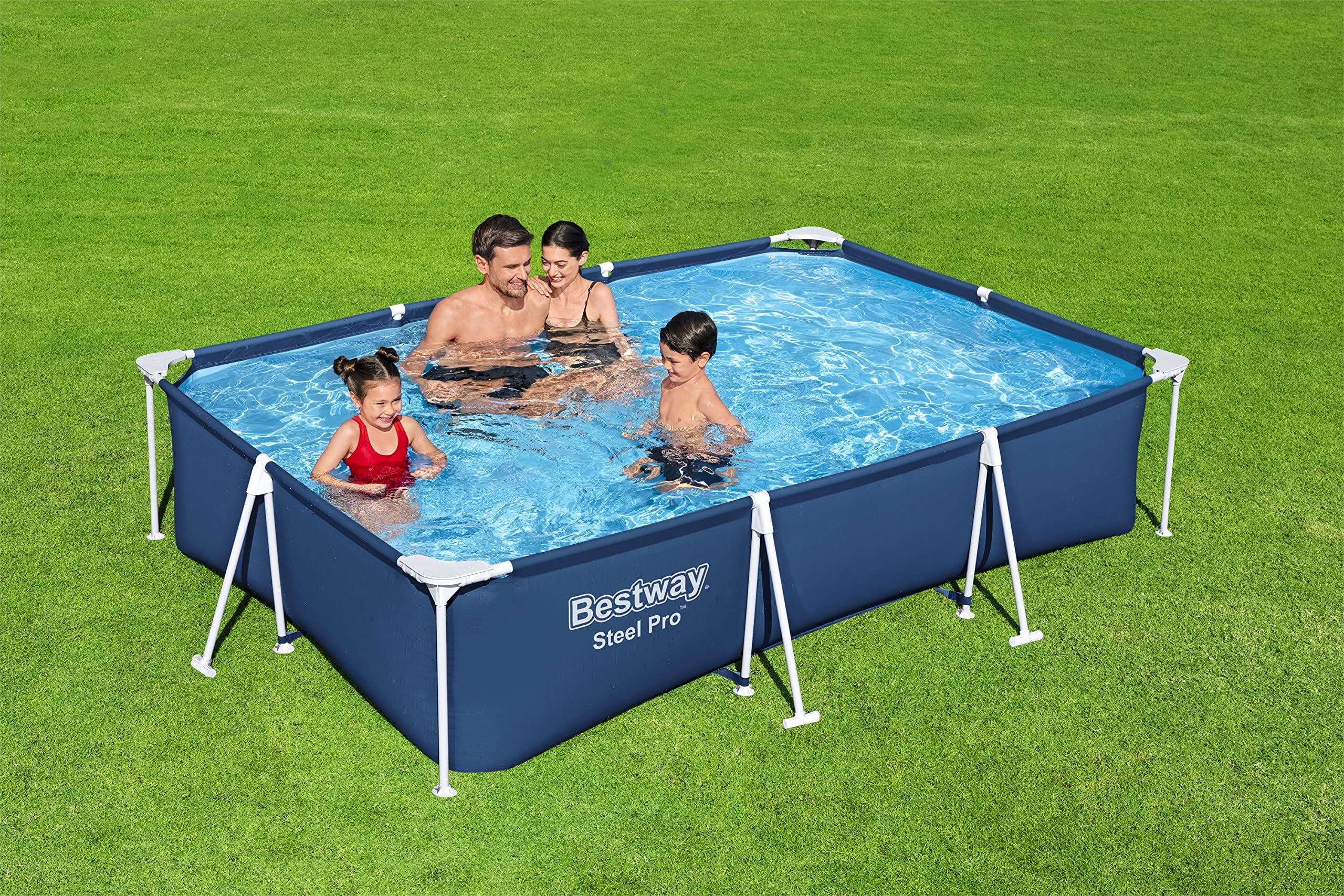 Bestway Steel Pro | Metal Frame Above Ground Pool, Family Outdoor Pool 9.10ft