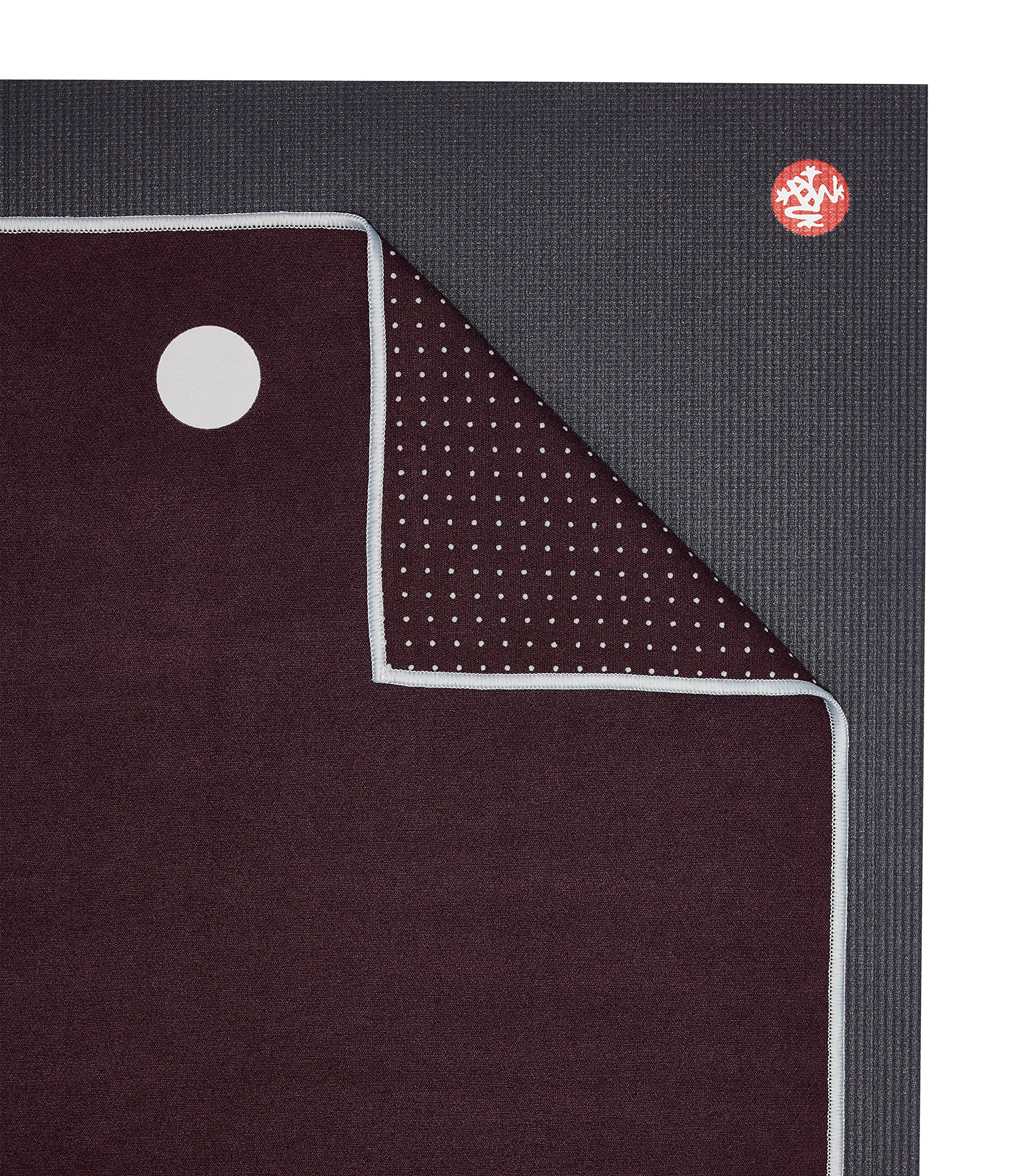 Manduka Yogitoes Yoga Towel ? Rubber Grip Dots Non-Slip Bottom, Quick Dry Fitness Towel for Hot Yoga, Pilates, Exercise - 79 Inch, Indulge
