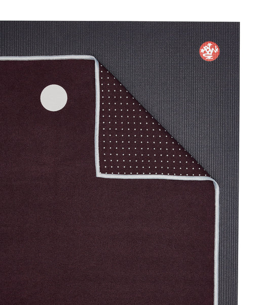 Manduka Yogitoes Yoga Towel ? Rubber Grip Dots Non-Slip Bottom, Quick Dry Fitness Towel for Hot Yoga, Pilates, Exercise - 79 Inch, Indulge
