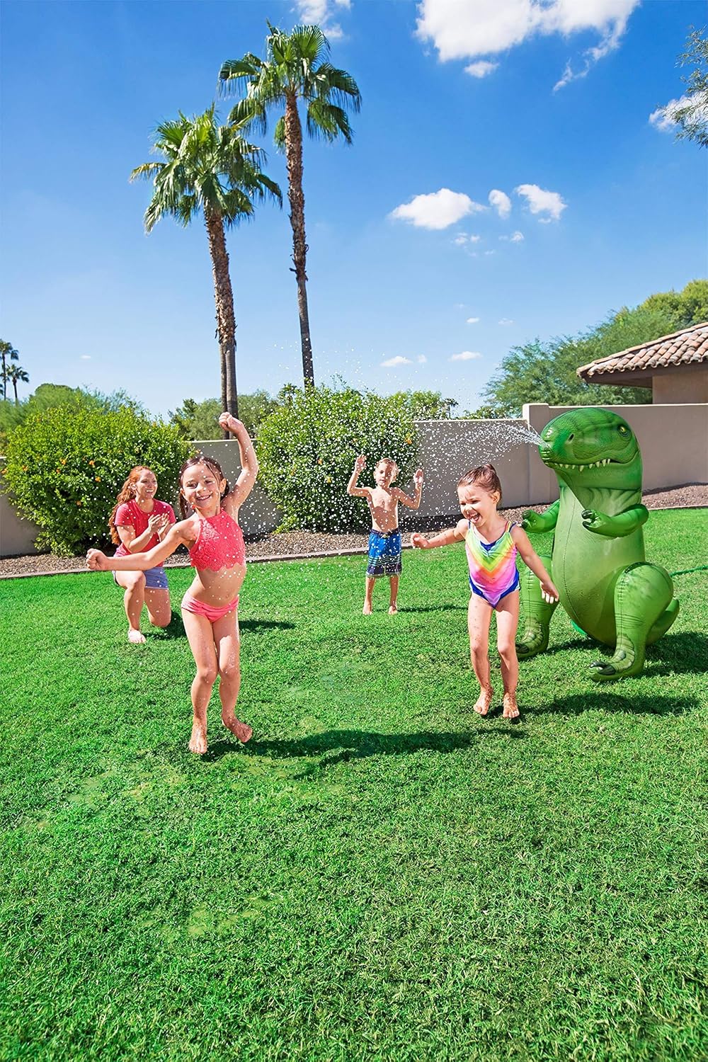 Bestway Dinomite Dinosaur water sprinkler, Kids Inflatable Garden Water Toys