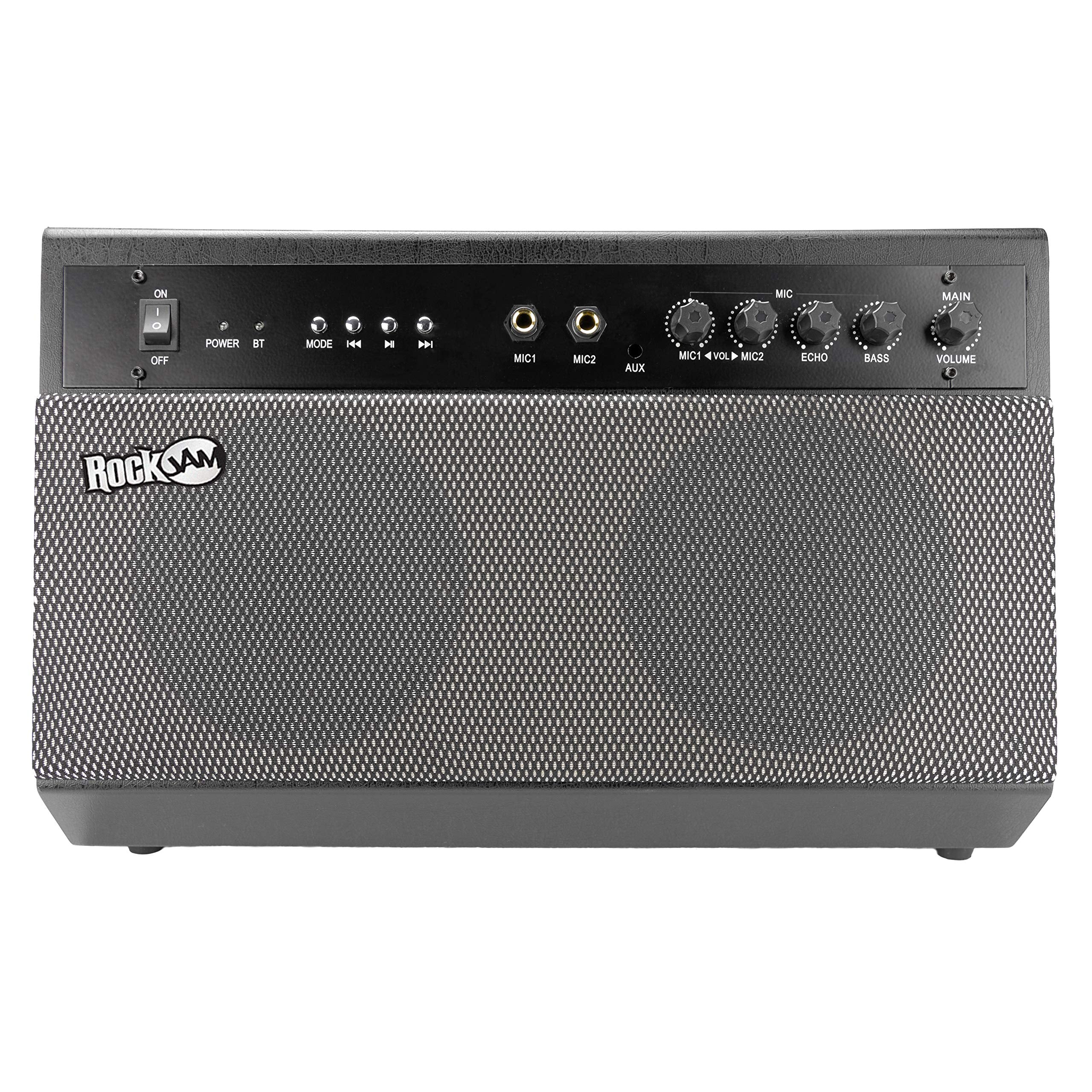 RockJam Premium Performer 100W Bluetooth Karaoke Machine and PA System with Two Karaoke Microphones