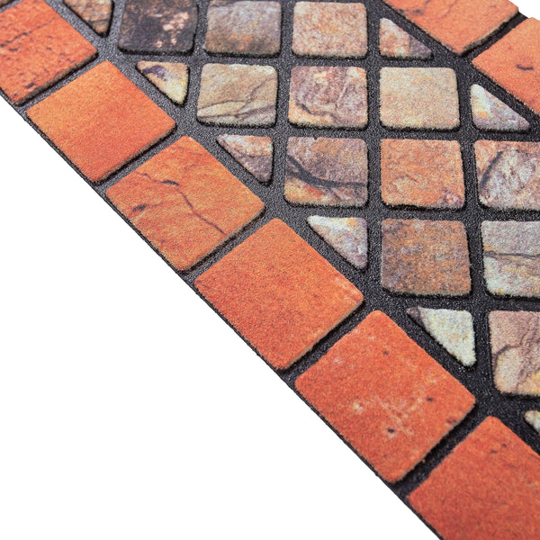 Nicoman Narrow Doormat Tiled Door Mat Barrier Eco-Friendly Heavy Duty Non-Slip Dirt Scraper For Indoor Outdoor Garden Shed Garage Entrance  (4 Pack,