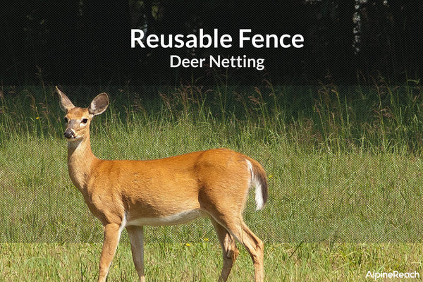 AlpineReach Garden Netting 4.5m x 15m Extra Strong Woven Mesh Bird Netting Heavy Duty Kit - Protect Plants & Fruit Trees Against Animals & Deer