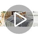 Lesure Washable Dog Blanket Twin - 152x203cm Waterproof Blanket for Dogs and Cats, Twin Patterned Bed and Sofa Couch Throw Protector with Soft Plush, Cream