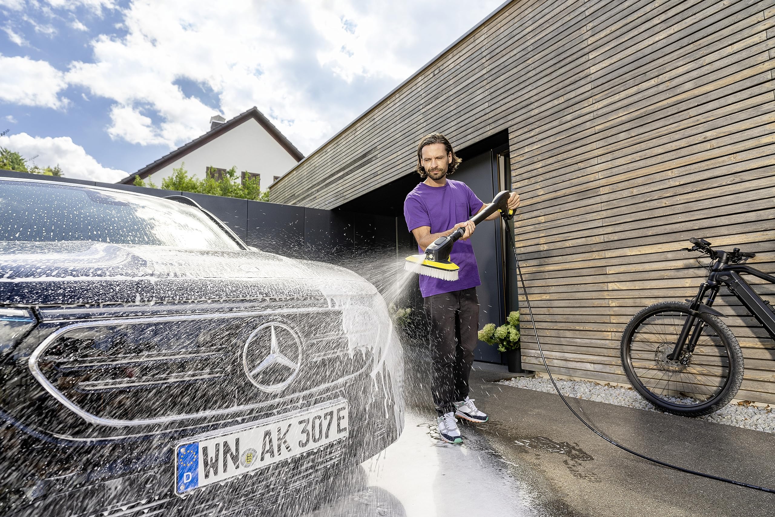 Kärcher K 2 Power Control Home pressure washer, pressure: max. 110 bar, flow rate: 360 l/h, area: 20 m²/h, water filter, weight: 4.0 kg, high-pressure gun, dirt blaster, spray lance, Home Kit