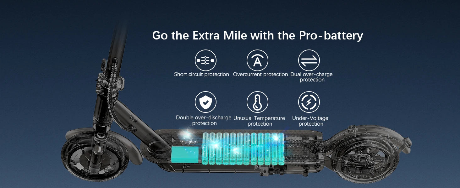 RCB R17 Electric Scooter, 350W Motor, Speed up to 25 km/h, 30 km of autonomy, 8.5" Solid Tire, Maximum Load 120 kg, Dual Braking