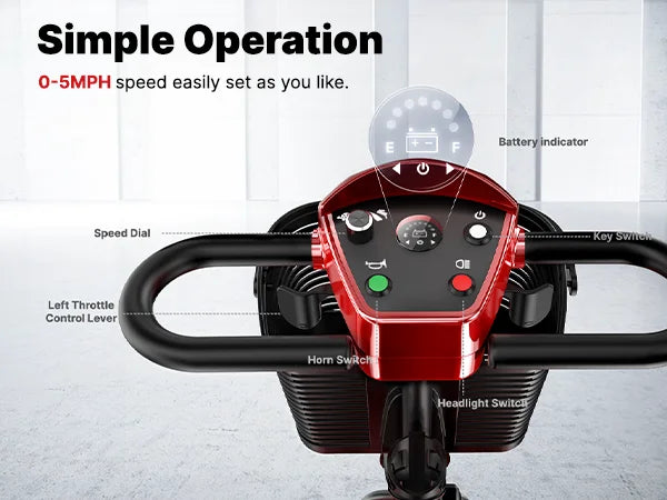 iscooter X02 Electric Mobility Scooter - 250W Power | 12Ah Battery | 5Mph Speed | 12Mi Range - One Size - Escooter Clinic