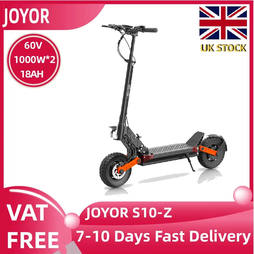 Joyor S10-S-Z Adult E-scooter 1000W*2 Motor 60V18Ah Escooter 10 Inch Off Road Tire Off Road Electric Scooter