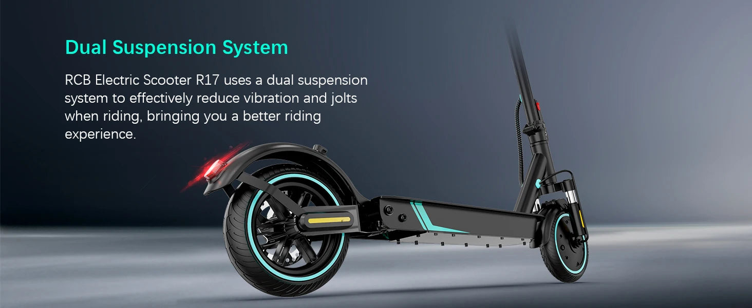 RCB R17 Electric Scooter, 350W Motor, Speed up to 25 km/h, 30 km of autonomy, 8.5" Solid Tire, Maximum Load 120 kg, Dual Braking