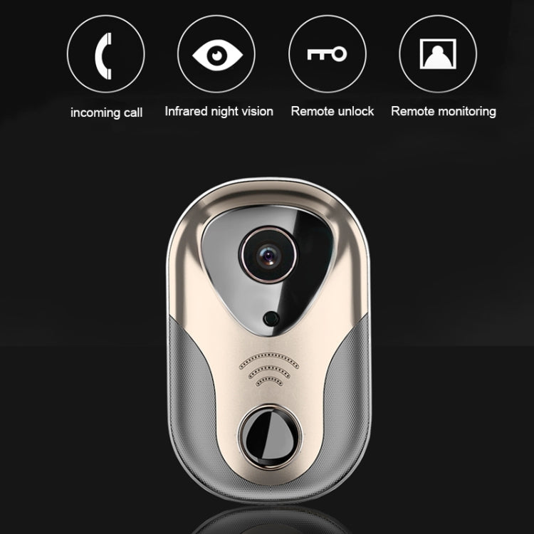 163Eye L1-NJ Smart Visual WIFI 1.3MP Network HD Intercom Doorbell , Support Micro SD Card  & Night Vision, 163Eye Gold, 163Eye