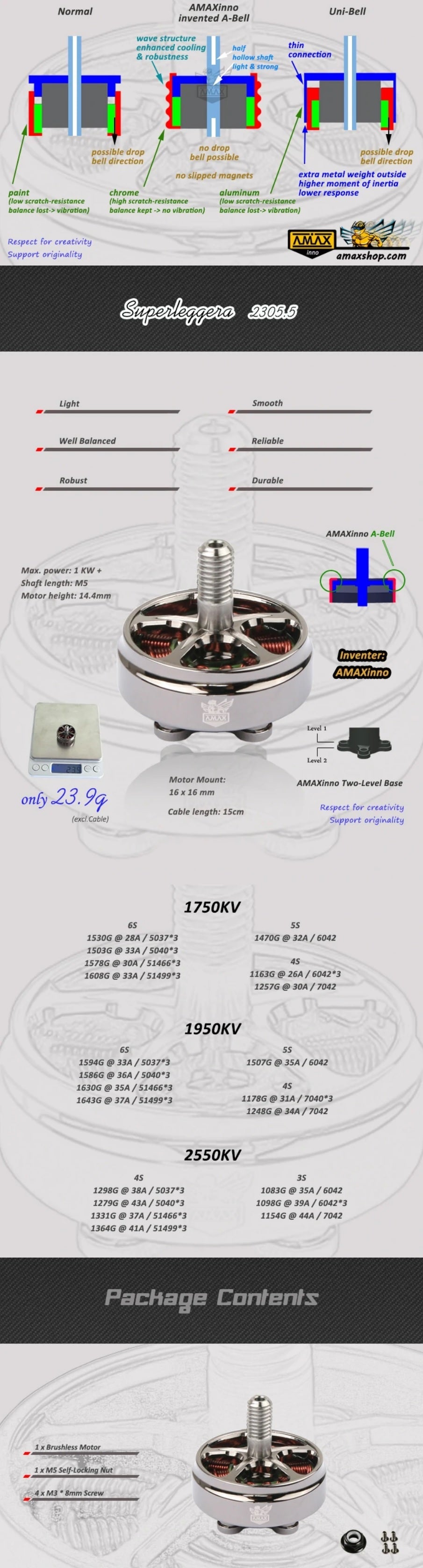 Amax Superleggera 2305.5 A-Bell 2305.5 Motor