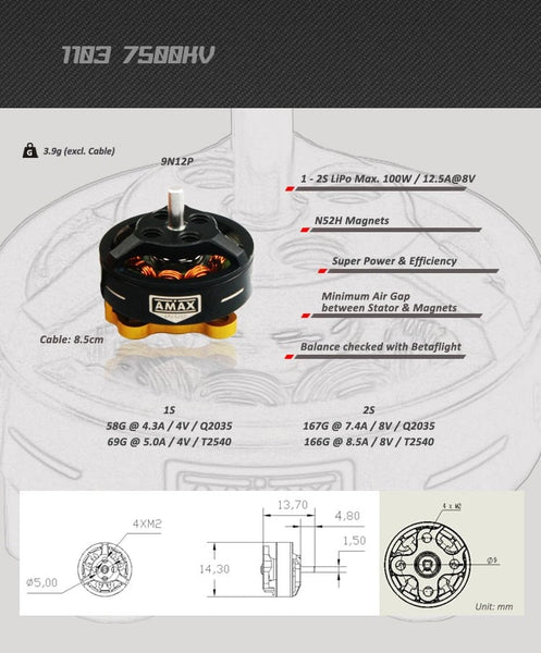 Amax Inno 1103 Motor 7500Kv