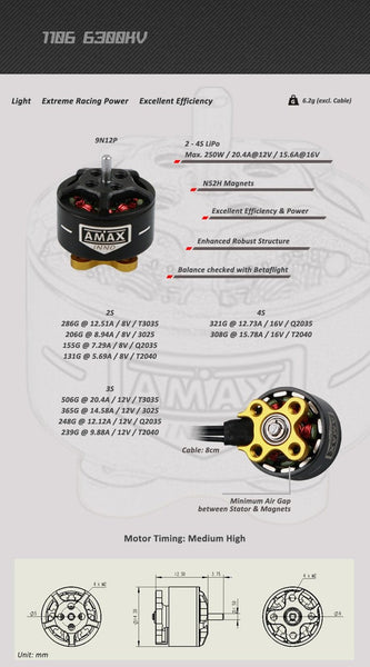 Amax Inno 1106 Motor 6300Kv