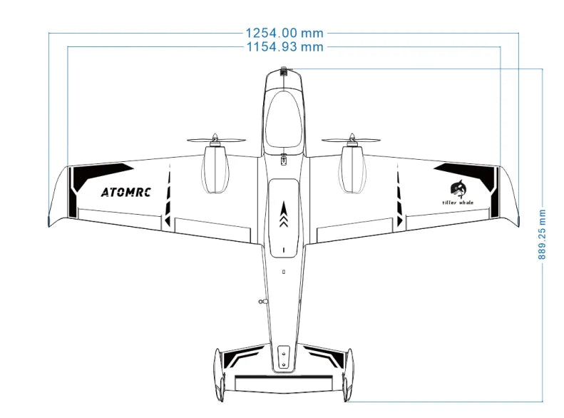 AtomRC Killer Whale V2 FPV RC Aircraft