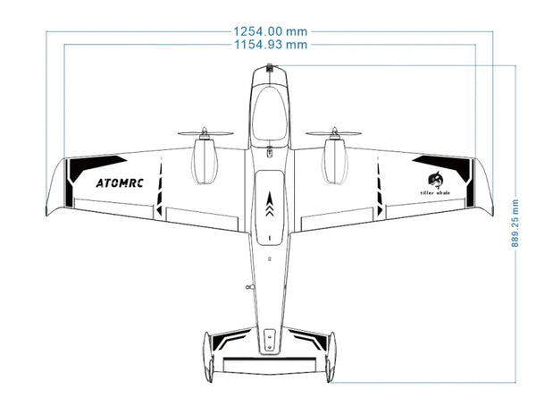 AtomRC Killer Whale V2 FPV RC Aircraft