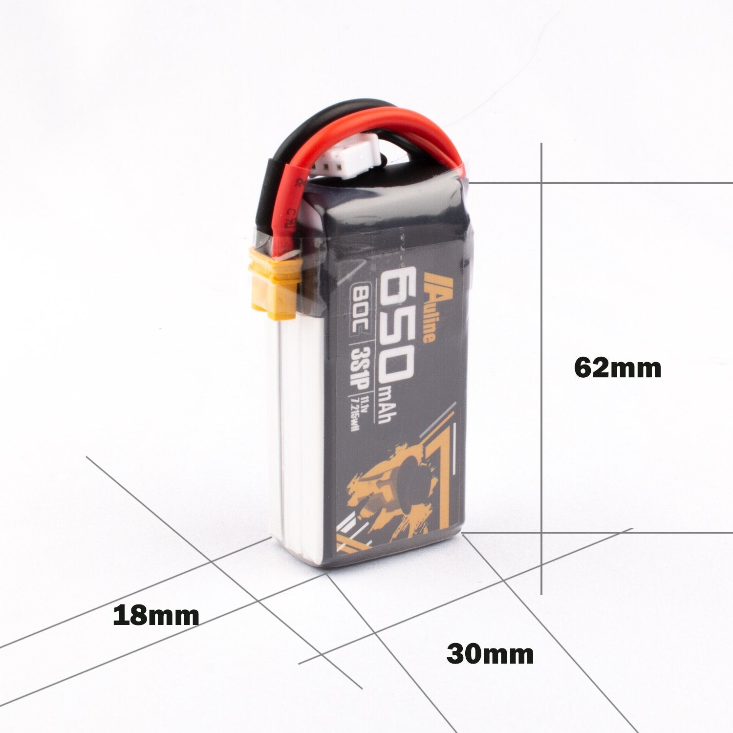 AuLine 650mAh 3S 11.1V 80C XT30 Lipo Battery