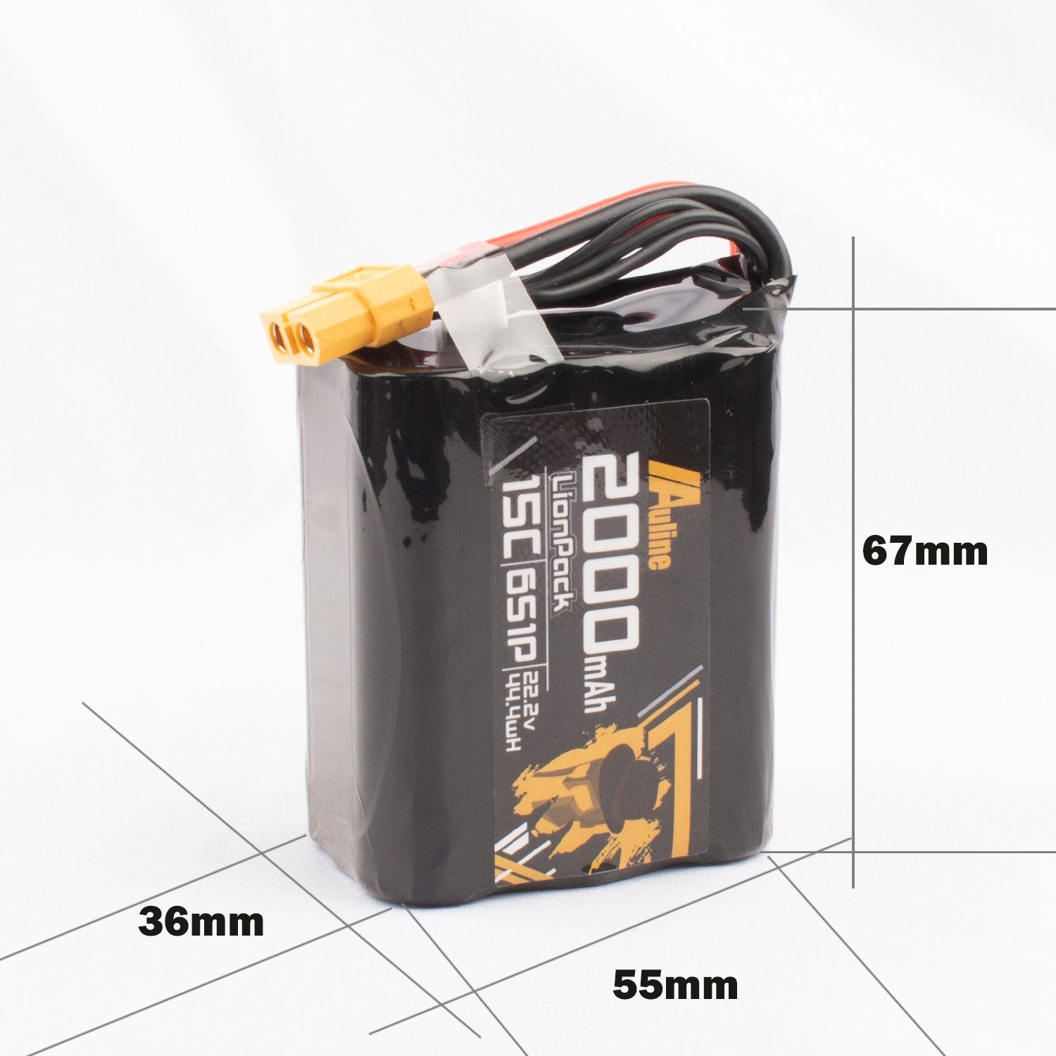 AuLine 2000mAh 6S 22.2V 15C XT60 18650 Li-Ion Battery