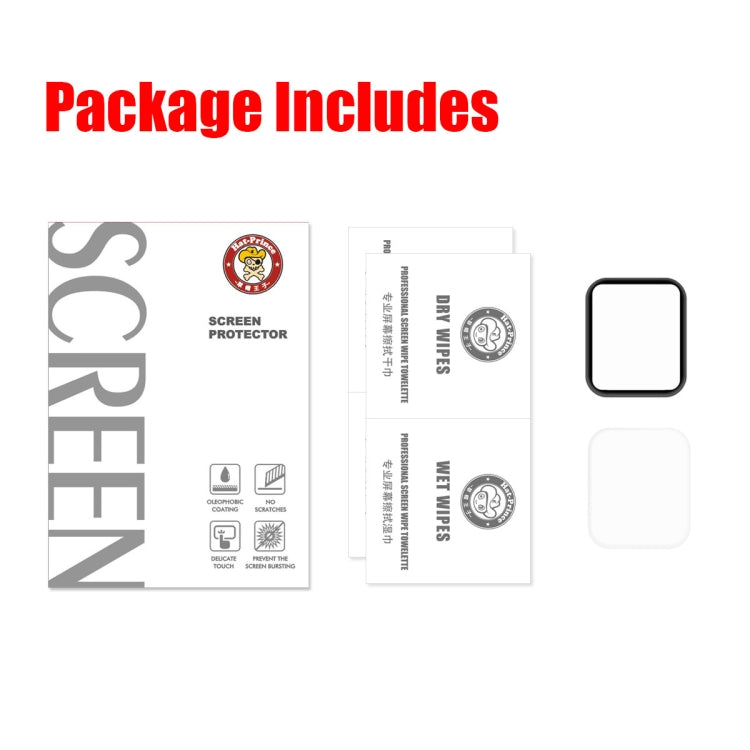 2 PCS ENKAY Hat-Prince 3D Full Screen PET + 3D Full Screen Electroplating PET Curved Heat Bending HD Screen Protector For Apple Watch Series 6 / 5 / 4 / Watch SE 44mm