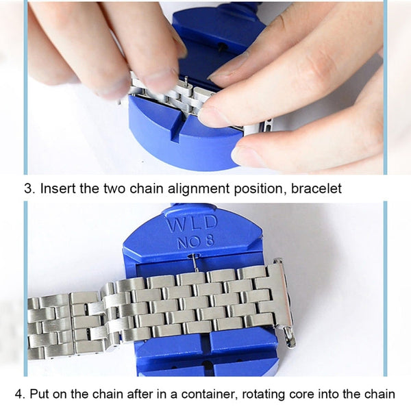 20mm Women Hidden Butterfly Buckle 7 Beads Stainless Steel Watch Band For Apple Watch 38mm(Silver Gold)