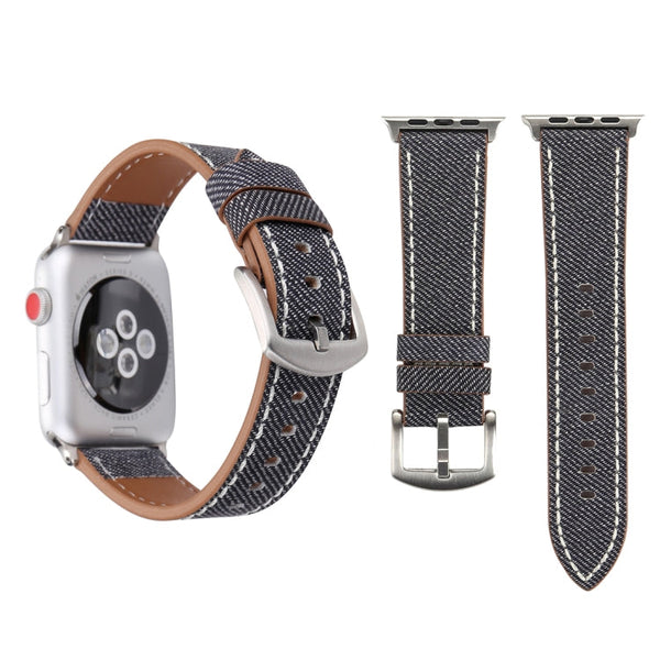 For Apple Watch Ultra 49mm&Watch Ultra 2 49mm / Series 10 46mm / 9&8&7 45mm / SE 3&SE 2&6&SE&5&4 44mm / 3&2&1 42mm Simple Fashion Genuine Leather Cowboy Pattern Watch Band