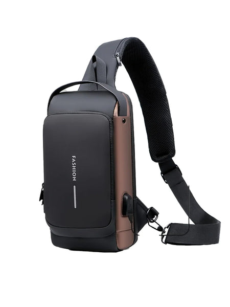 Men's Chest Bag Password Lock Anti-theft Biker Bag Leisure Outdoor Running Travel Waist Bag Shoulder Crossbody Sports Backpacks