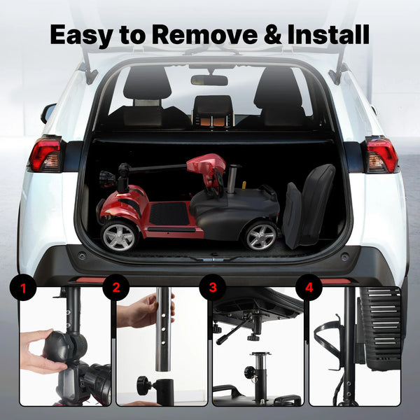 iscooter X02 Electric Mobility Scooter - 250W Power | 12Ah Battery | 5Mph Speed | 12Mi Range - One Size - Escooter Clinic