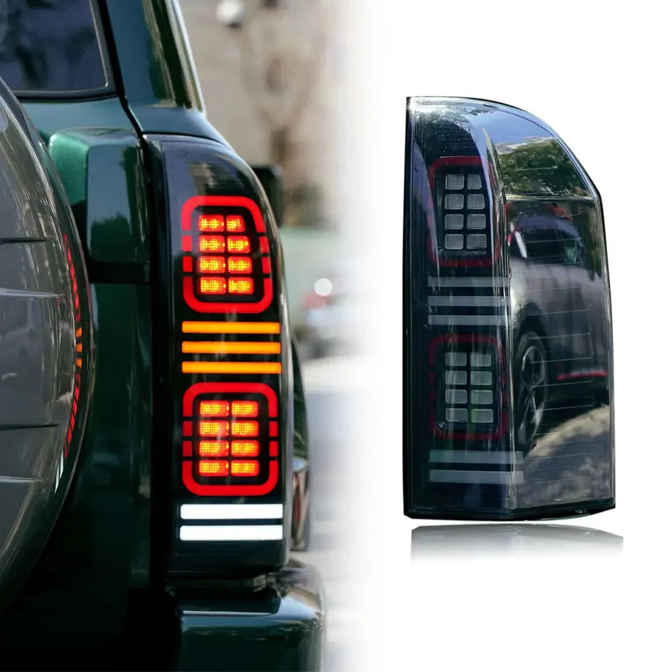 2PCs Car Tail Light Assembly For Nissan Patrol Y61 2006-2022 LED Brake Flowing Water Flicker Plug and Play Tail Lamps Taillights