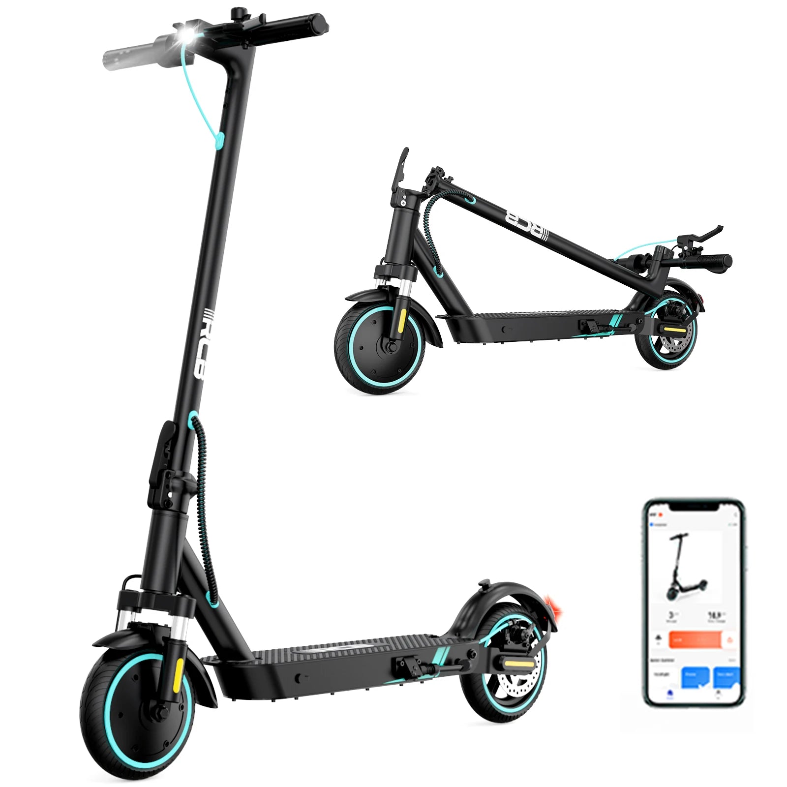 RCB R17 Electric Scooter, 350W Motor, Speed up to 25 km/h, 30 km of autonomy, 8.5" Solid Tire, Maximum Load 120 kg, Dual Braking