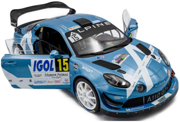 Alpine A110 RGT+ #15  R.Astier/D.Giraudet Rallye Du Mont Blanc 2024 1:18 Scale Solido Diecast Model
