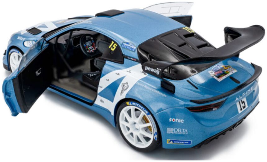 Alpine A110 RGT+ #15  R.Astier/D.Giraudet Rallye Du Mont Blanc 2024 1:18 Scale Solido Diecast Model