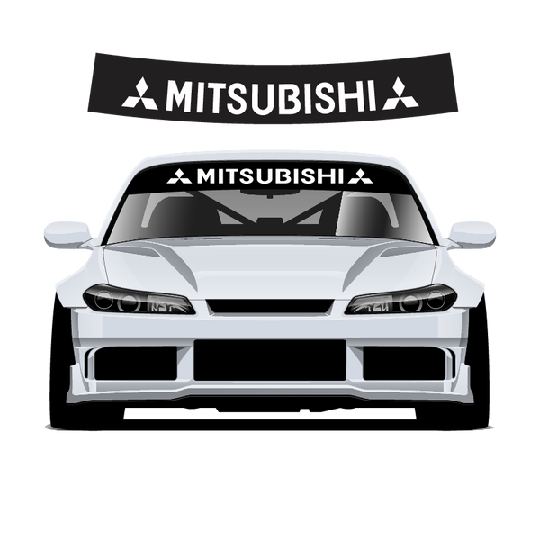 Mitsubishi Custom Vinyl Sunstrip – Universal Fit 140cm 150cm 160cm