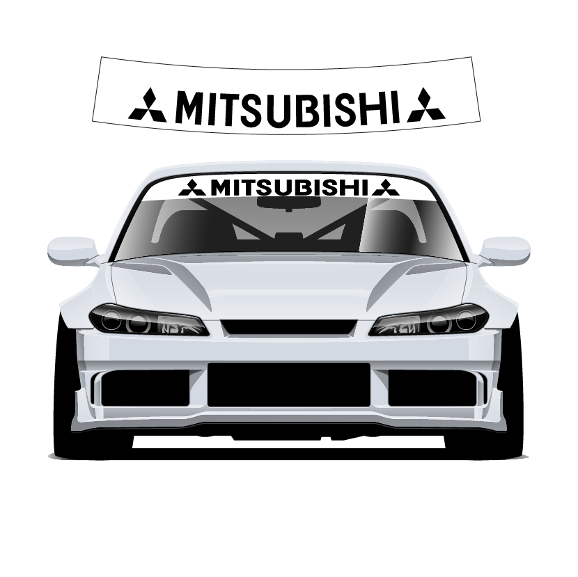 Mitsubishi Custom Vinyl Sunstrip – Universal Fit 140cm 150cm 160cm