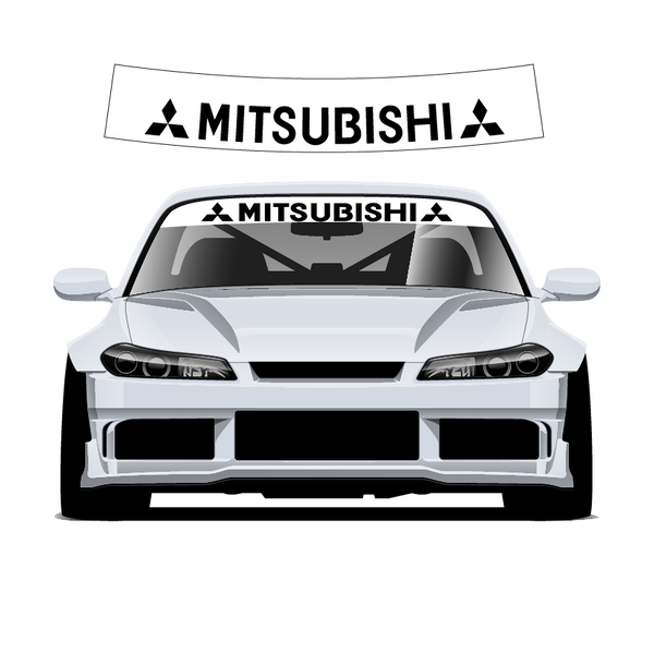 Mitsubishi Custom Vinyl Sunstrip – Universal Fit 140cm 150cm 160cm