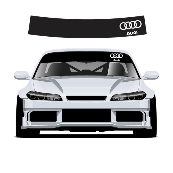 Audi Custom Vinyl Sunstrip – Universal Fit 140cm 150cm 160cm