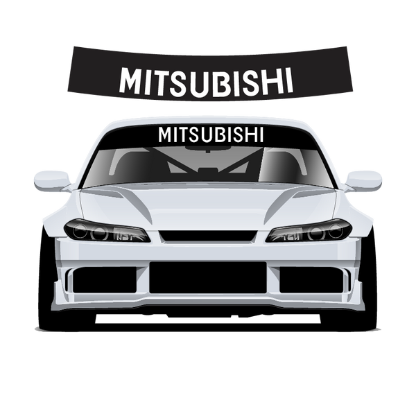 Mitsubishi Custom Vinyl Sunstrip – Universal Fit 140cm 150cm 160cm