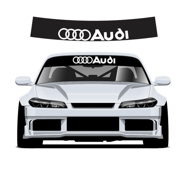 Audi Custom Vinyl Sunstrip – Universal Fit 140cm 150cm 160cm