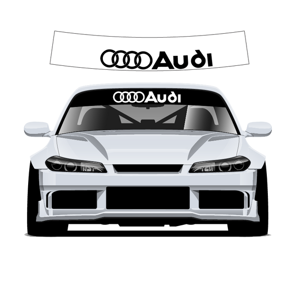 Audi Custom Vinyl Sunstrip – Universal Fit 140cm 150cm 160cm