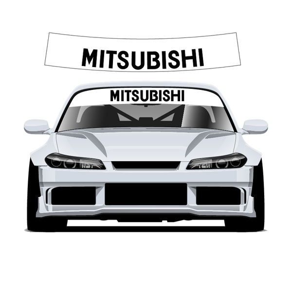Mitsubishi Custom Vinyl Sunstrip – Universal Fit 140cm 150cm 160cm