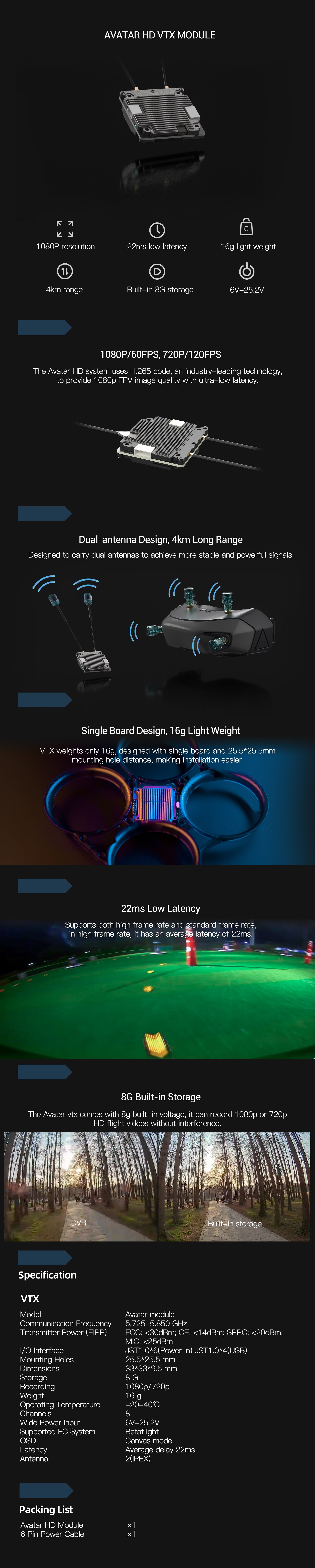 Walksnail Avatar HD VTX Unit