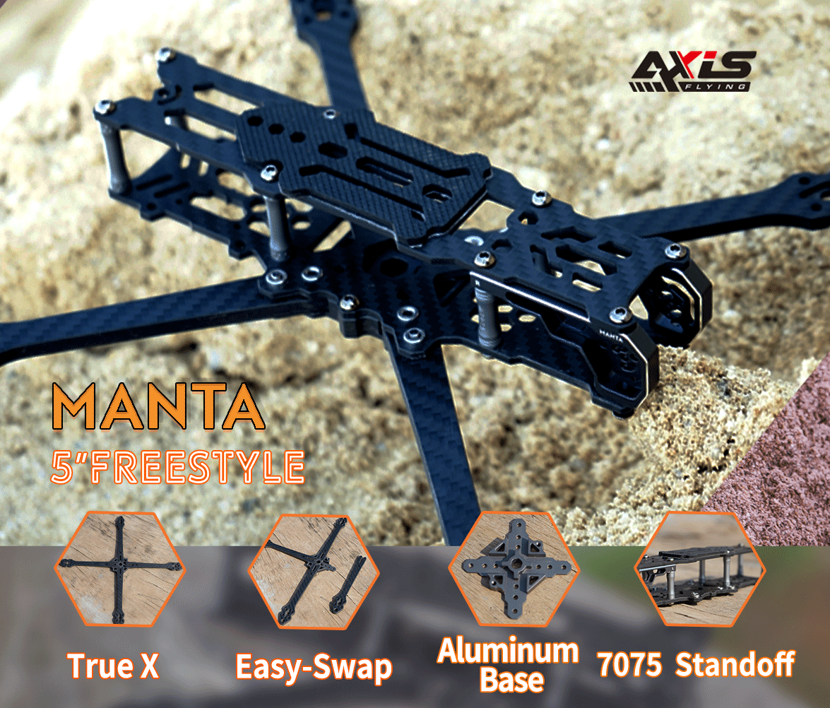 Axis Manta 5 TrueX Freestlye Quadcopter Frame